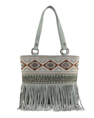 MW1330G-8317 LGN Montana West Tooled/Embroidered Collection Concealed Carry Tote