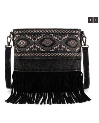 MW1330G-9360 BK Montana West Tooled/Embroidered Collection Concealed Carry Crossbody