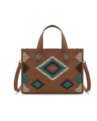 MW1332-8322 BR Montana West Aztec Collection Tote/Crossbody