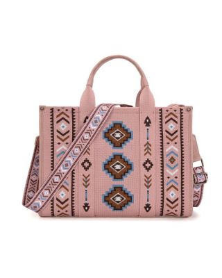 MW1333-8113 PK Montana West Aztec Retro Arrows Dual Sided Print Large Tote