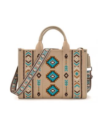 MW1333-8113 TN Montana West Aztec Retro Arrows Dual Sided Print Large Tote