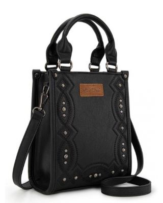 MW1334-1831 BK Montana West Embroidered Aztec Small Tote/Crossbody