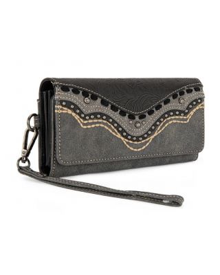 MW1340-W002BK Montana West Embossed Collection Wallet