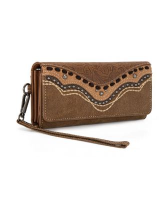 MW1340-W002BR Montana West Embossed Collection Wallet
