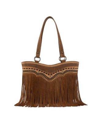 MW1340G-8317BR Montana West Fringe Collection Concealed Carry Tote