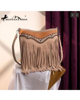 MW1340G-9360BTN Montana West Fringe Collection Crossbody