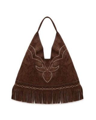 MW1341-9182CF  Montana West Boot Stitch Fringe Large Hobo Bag 