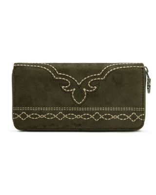 MW1341-W022OLV Montana West Boot Stitch Wallet