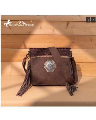 MW1350-8360 CF Montana West Tooled Aztec Concho 