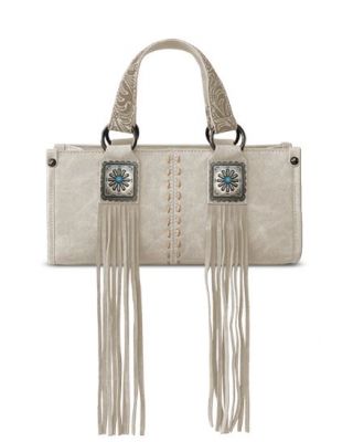 MW1351-888 BG Montana West Western Fringe Concho Collection Mini Crossbody Bag