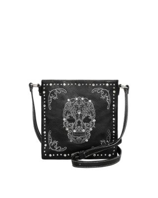 MW494G-9360 BK Montana West Sugar Skull Collection Concealed Handgun Crossbody