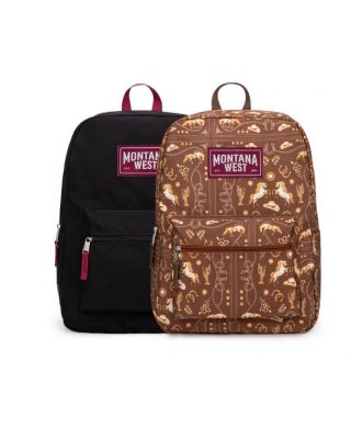MWC-5751S CF Montana West Western Horse Print Backpack -2Pcs Set