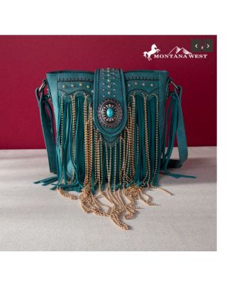 MWF1047-8360 TQ Montana West Fringe Collection Crossbody