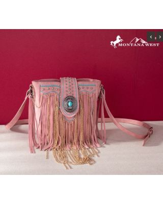 MWF1047-8360 PK Montana West Fringe Collection Crossbody