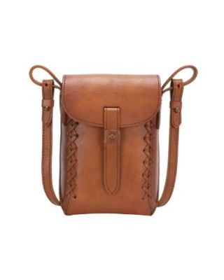 MWG03G-9060 BR  Montana West Genuine Leather Hand-Paint Collection Small Phone Wallet/Crossbody