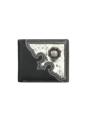 MWS-W025 BK Genuine Hair-On Leather Collection Men's Wallet