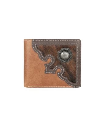 MWS-W025 BR Genuine Hair-On Leather Collection Men's Wallet