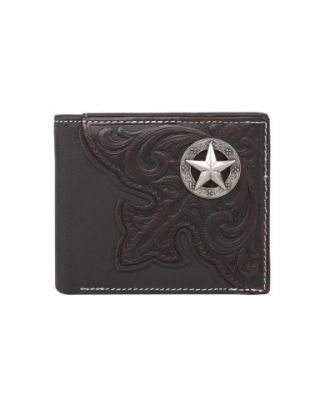 MWS-W031 CF Genuine Leather Tooled Collection Men's Wallet