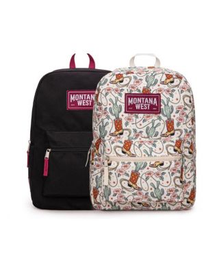 MWC-5751S KH Montana West Western Horse Print Backpack -2Pcs Set