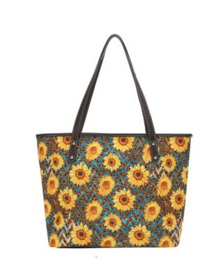 mw1158-8112 YL  Montana West Zebra Print Canvas Tote Bag