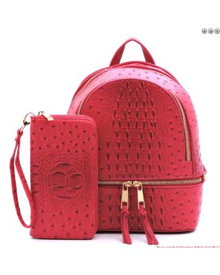 OS1062W FU OSTRICH BACKPACK WITH WALLET