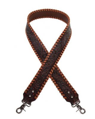 PST-1001 CF Montana West Western Guitar Style Floral Tooled" Crossbody Strap