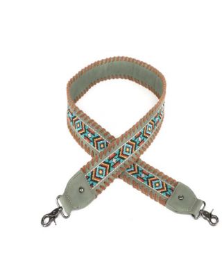 PST-1013 GN Montana West Western Guitar Style Embroidered Aztec Crossbody Strap