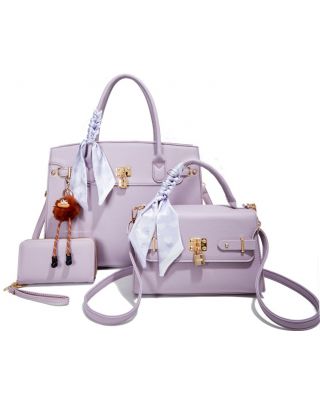 PU25523-T3 PP 2 HANDBAG WITH 1 WALLET SETS