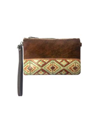 RLH-024 CF Montana West Hair-On Cowhide Leather Clutch/Crossbody