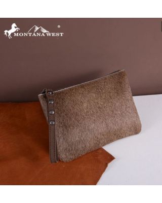 RLH-7001 CF Montana West Hair-On Cowhide Leather Wristlet