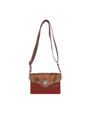 RLL-017 BR Montana West, 100% Genuine Leather Crossbody