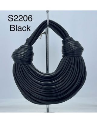 S2206 BK DESIGNER KNOTS STRIP BAG