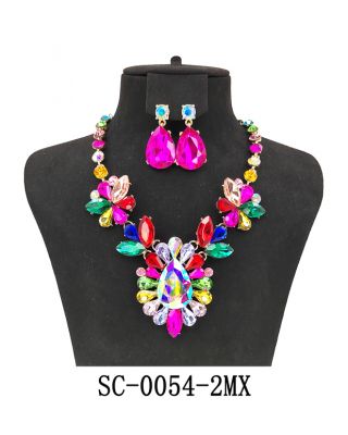 SC-0054 2MX GD/MT NECKLACE SET