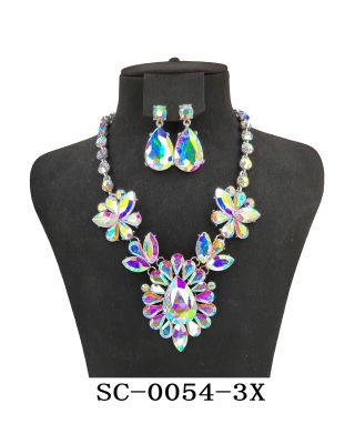SC-0054 3CX SLAB NECKLACE SET