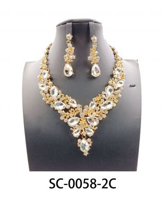SC-0058 2C GDCR NECKLACE SET