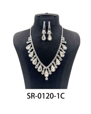 SR-0120-1C RHINESTONE NECKLACE SET
