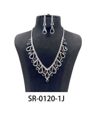 SR-0120-1J RHINESTONE NECKLACE SET