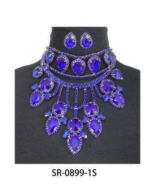 SR-0899-1S BL CASTING NECKLACE SET
