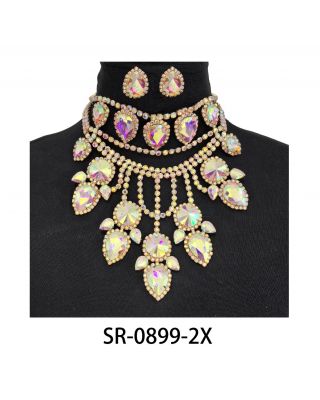 SR-0899-1X  GDAB CASTING NECKLACE SET