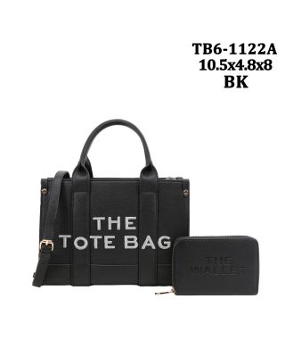 TB6-1122A BK THE TOTE BAG WITH WALLET
