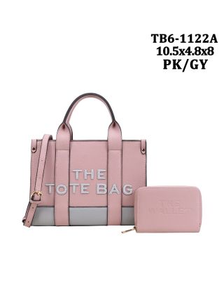 TB6-1122A PK/GY THE TOTE BAG WITH WALLET