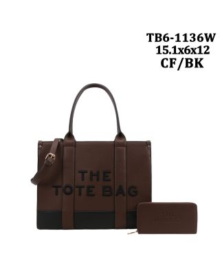 TB6-1136W CF BRICF CASE SHOPPING BAG WITH WALLET
