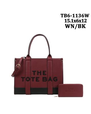 TB6-1136W WN BRICF CASE SHOPPING BAG WITH WALLET