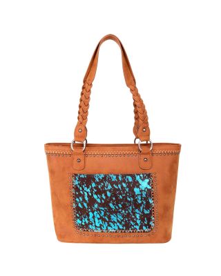 TR119G-8317  BR Trinity Ranch Hair-On Leather Collection Concealed Carry Tote