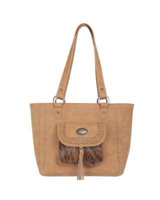 TR128G-8317 TN Trinity Ranch Hair-On Leather Collection Concealed Handgun Tote
