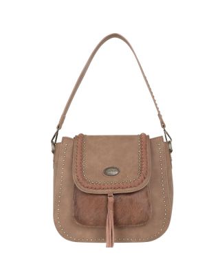 TR128G-918 BR Trinity Ranch Hair-On Leather Collection Concealed Handgun Hobo