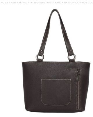 TR135G-8260 CF Trinity Ranch Hair-On Cowhide Collection Concealed Carry Tote