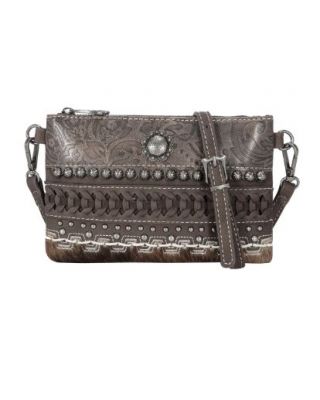 TR136-181 CF  Trinity Ranch Hair On Cowhide Collection Clutch/Crossbody