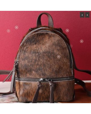 TR160-9110 CF Trinity Ranch Hair-On Cowhide Collection Mini Backpack