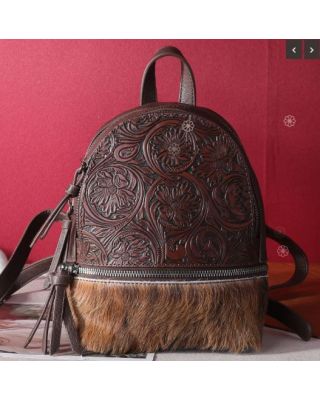 TR160-9110A CF Trinity Ranch Hair-On Cowhide Collection Mini Backpack